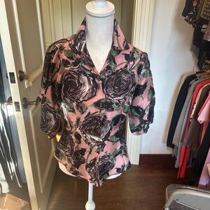 Paul Smith Pink Floral Button-Front Shirt